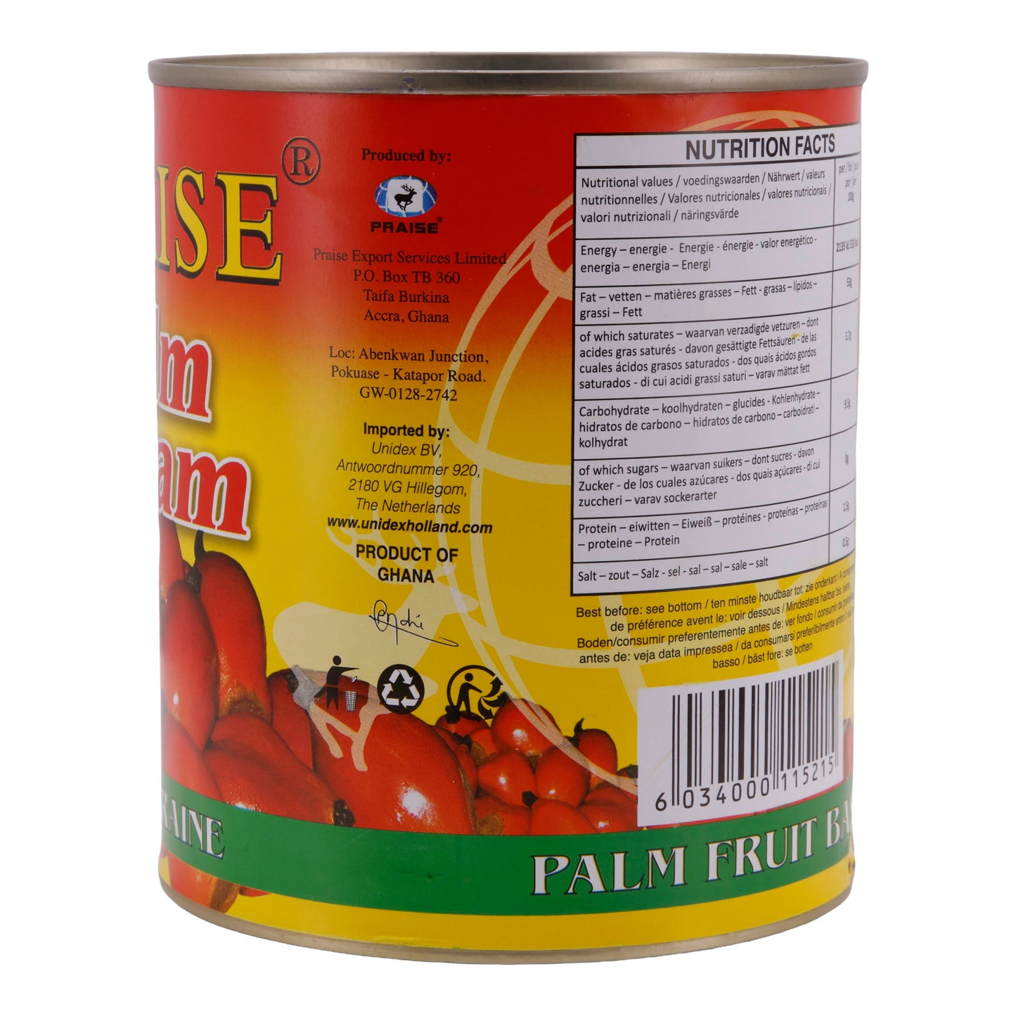 Palm Cream Praise | Veelzijdige Basis | Voor Afrikaanse Gerechten | 800 g