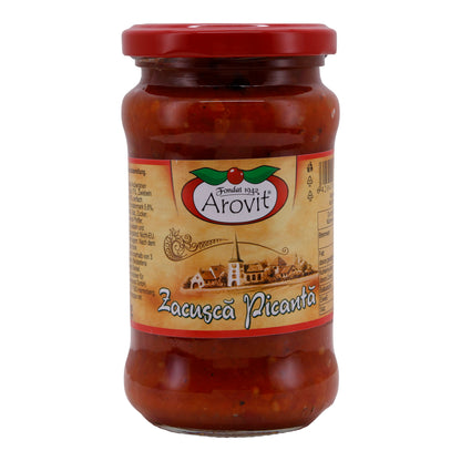 Preparato di verdure Arovit | Zacuscă piccante | Speziato | Barattolo da 300 g