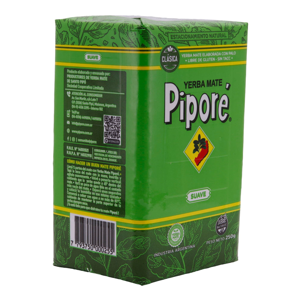 Tee Piporé | Yerba Mate Suave | Milde Yerba Mate für sanften Genuss | 250 g PIPORE