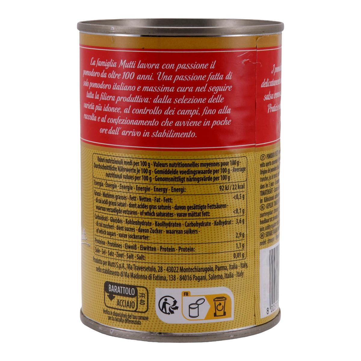 Geschälte Tomaten Mutti | Pomodori a Filetti | In Filetform | 400g MUTTI