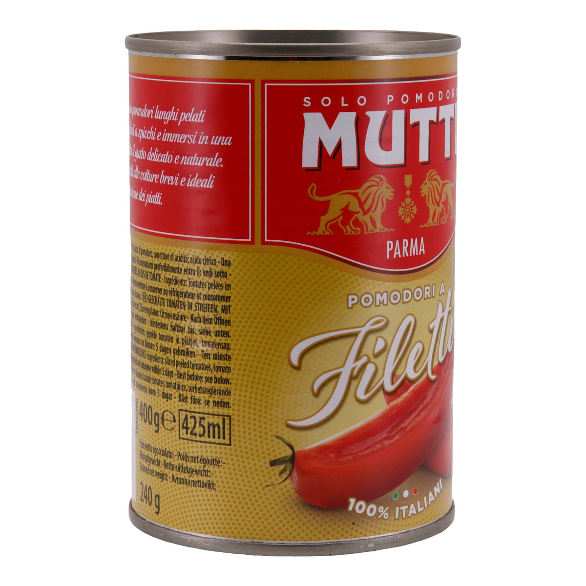 Geschälte Tomaten Mutti | Pomodori a Filetti | In Filetform | 400g MUTTI