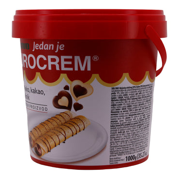 Crema di nocciole e cacao | Eurocrem | Bicolore, secchio pratico | 1 kg