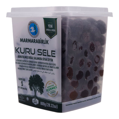 Schwarze Oliven Marmarabirlik | Kuru Sele S | Traditioneel gedroogd | 800 g