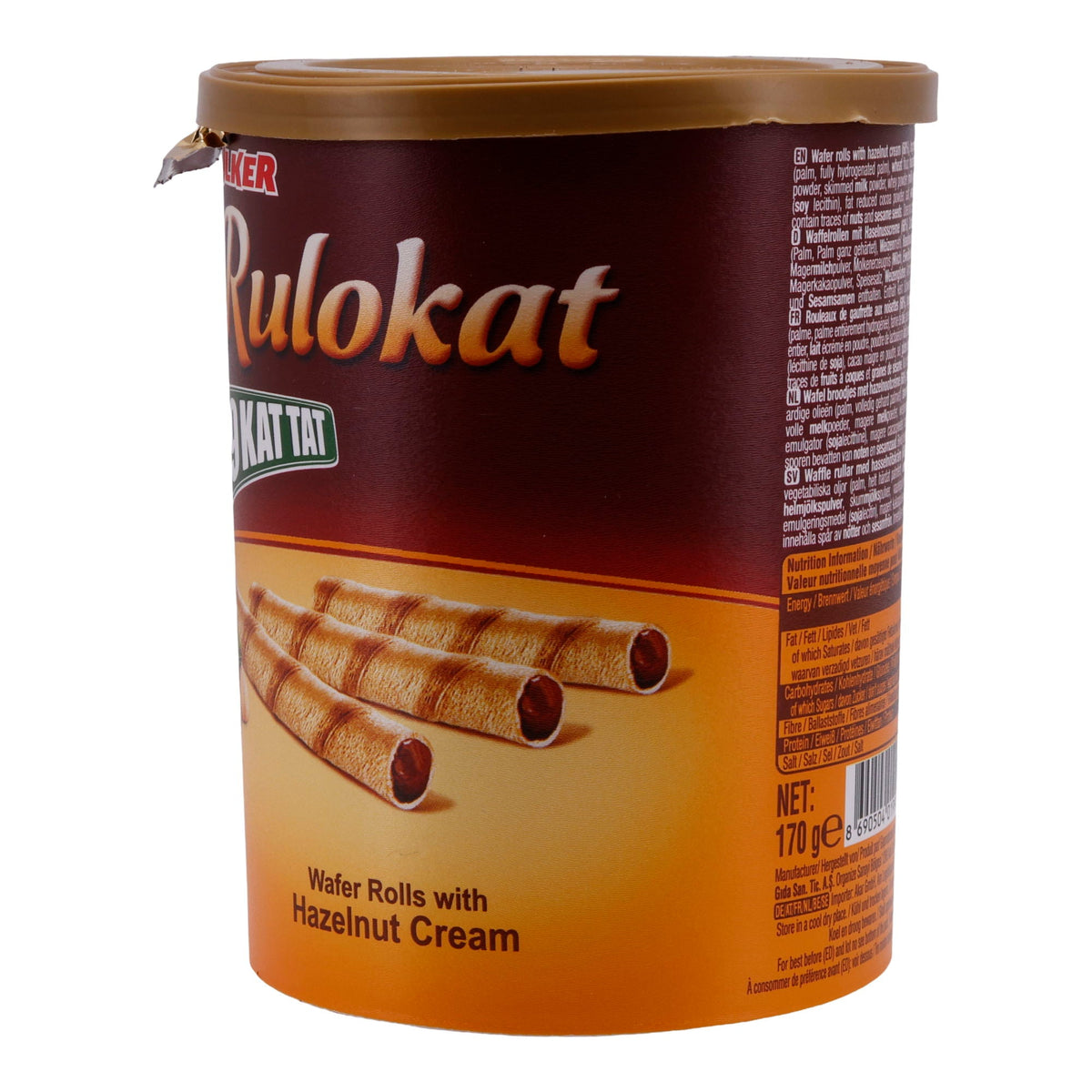 Waffelröllchen Ülker | Rulokat | Mit Haselnusscreme | 170 g UELKER