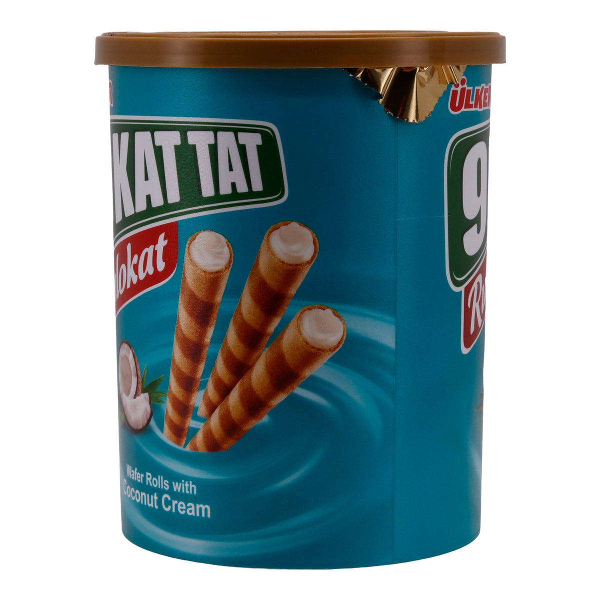 Waffelröllchen Ülker | Rulokat mit Kokoscreme | Knusprig, exotische Füllung | 170 g