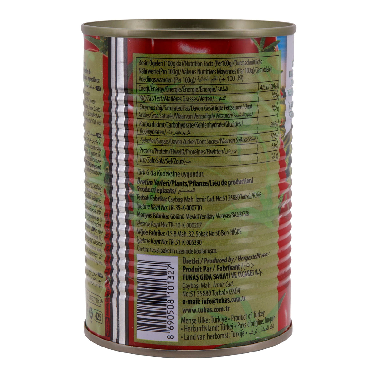 Tomatenmark Tukas | Doppelt konzentriert | 28 % Brix, intensiver Geschmack | 410 g Dose TUKAS
