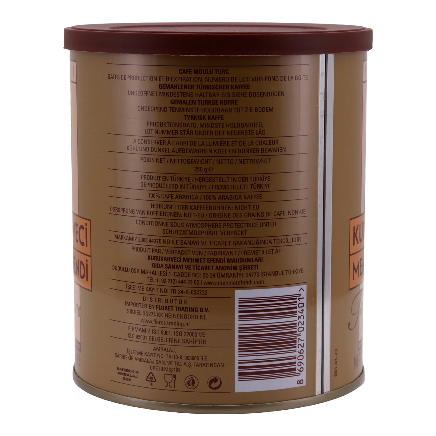 Türkischer Kaffee Kurukahveci Mehmet Efendi | Mokka | Traditionelle Qualität & intensives Aroma | 250 g Packung