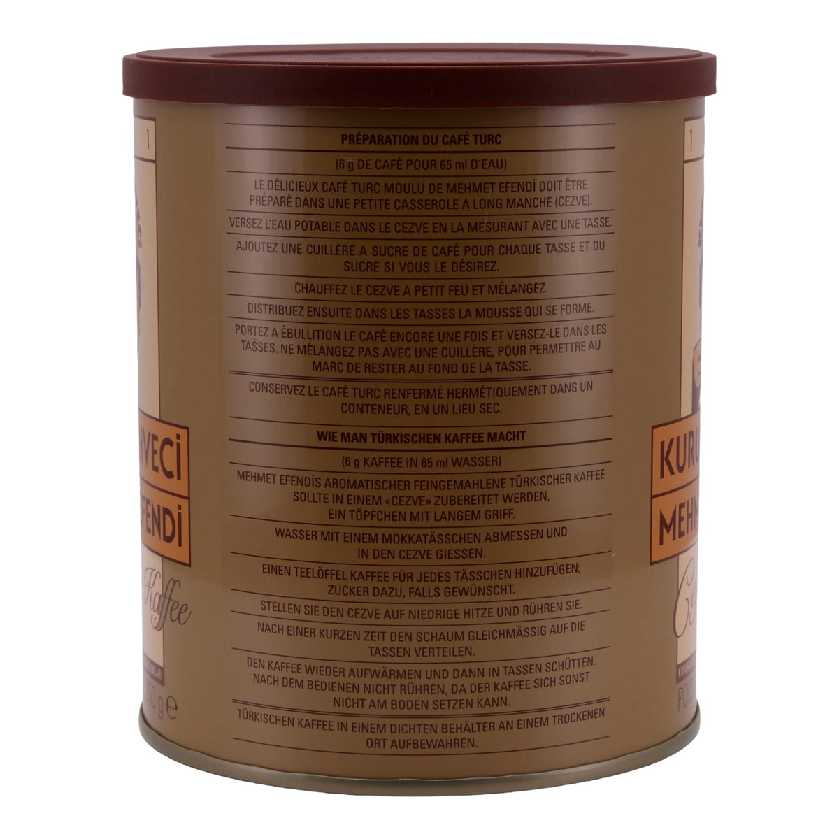 Türkischer Kaffee Kurukahveci Mehmet Efendi | Mokka | Traditionelle Qualität & intensives Aroma | 250 g Packung
