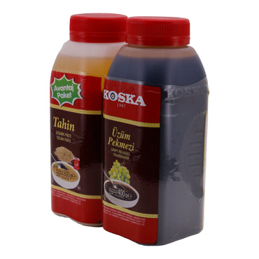 Sesampasta & Druivensiroop Koska | Tahin & Üzüm Pekmezi Set | Klassiekers van de Turkse keuken | 300 g & 400 g