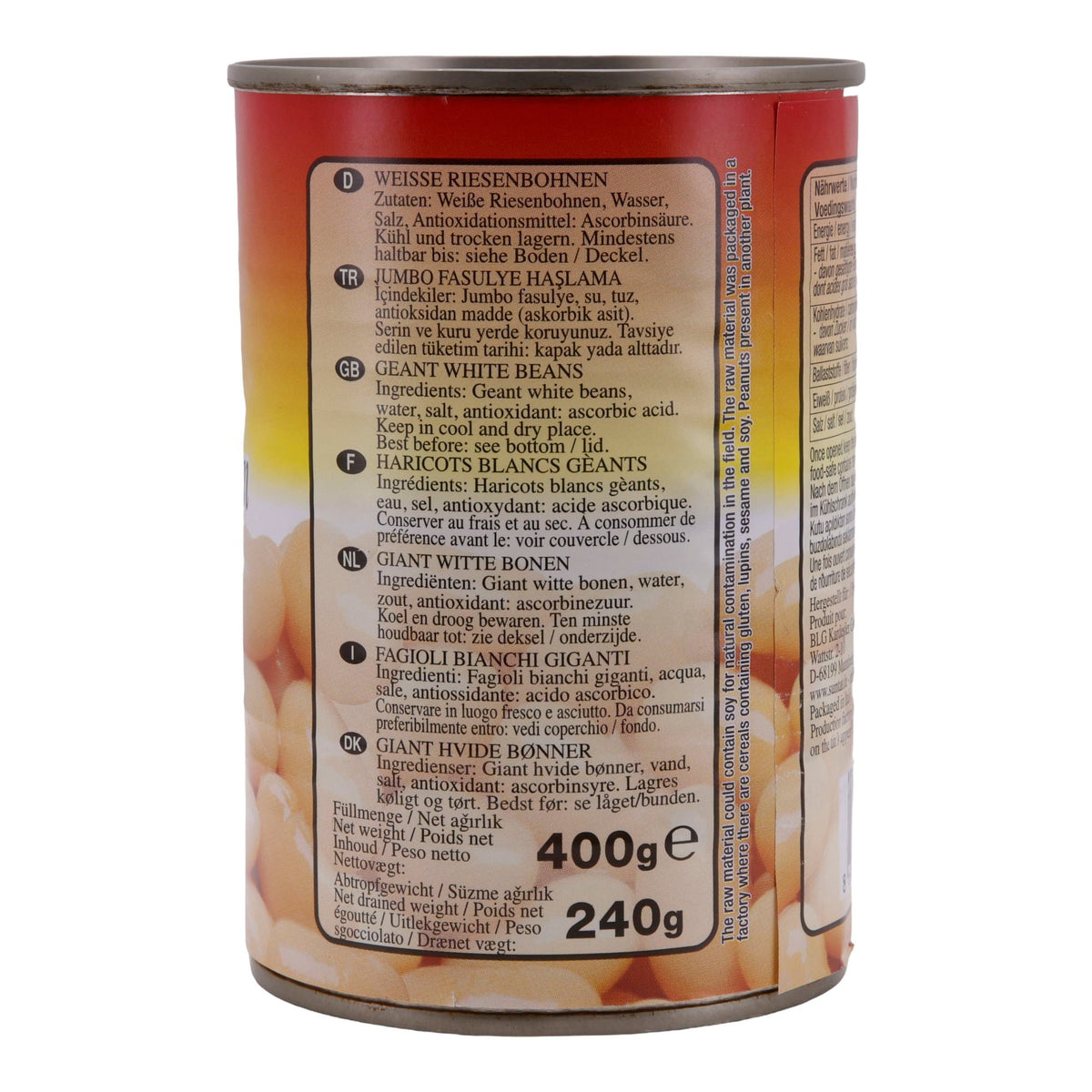 Weiße Bohnen Suntat | Riesenbohnen | Vielseitige Hülsenfrüchte | 400 g