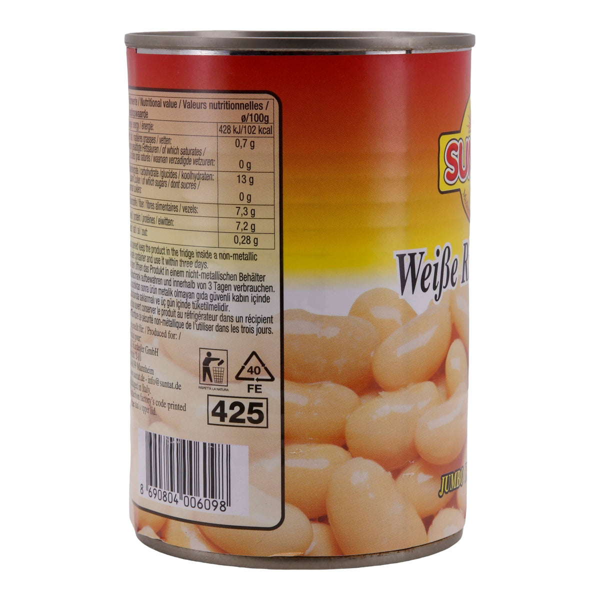 Weiße Bohnen Suntat | Riesenbohnen | Vielseitige Hülsenfrüchte | 400 g