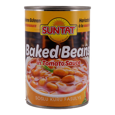 Fertiggericht SUNTAT | Gebackene Bohnen in Tomatensauce | Traditionell türkisch | 400 g SUNTAT