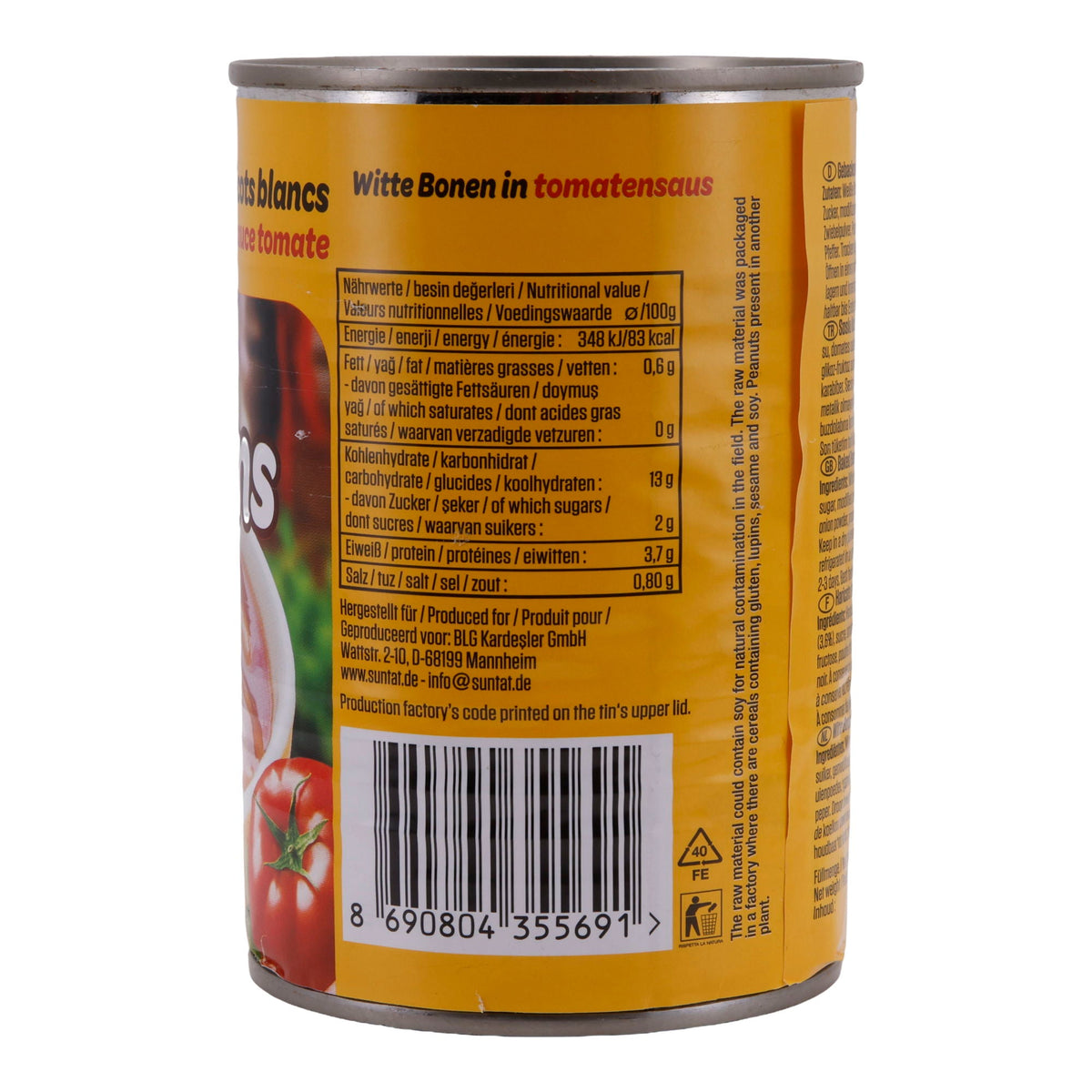 Fertiggericht SUNTAT | Gebackene Bohnen in Tomatensauce | Traditionell türkisch | 400 g SUNTAT