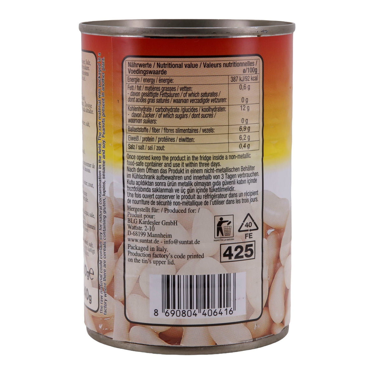 Weiße Bohnen Suntat | Bohnen | Vielseitige Hülsenfrüchte | 400 g SUNTAT