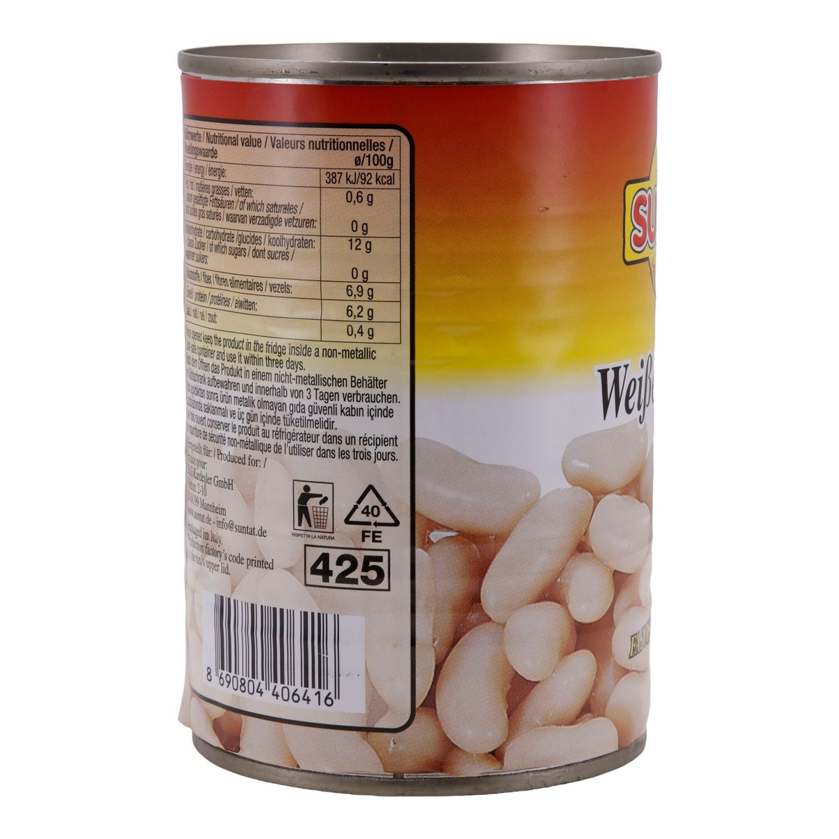 Weiße Bohnen Suntat | Bohnen | Vielseitige Hülsenfrüchte | 400 g SUNTAT