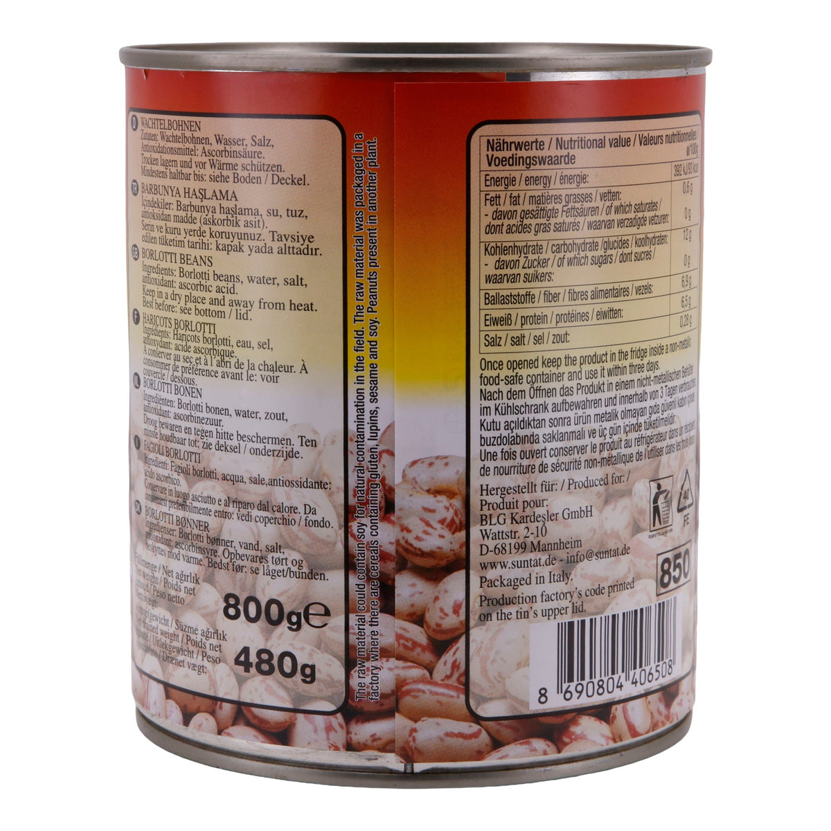 Wachtelbohnen Suntat | Hülsenfrüchte | Vielseitige Hülsenfrüchte | 800 g SUNTAT