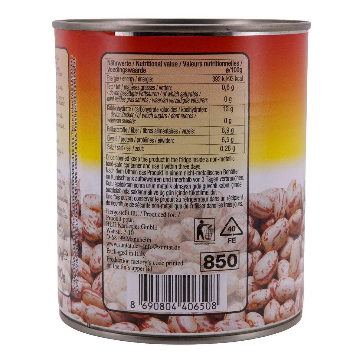 Wachtelbohnen Suntat | Hülsenfrüchte | Vielseitige Hülsenfrüchte | 800 g SUNTAT