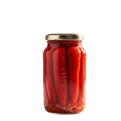 Gepeperde paprika's