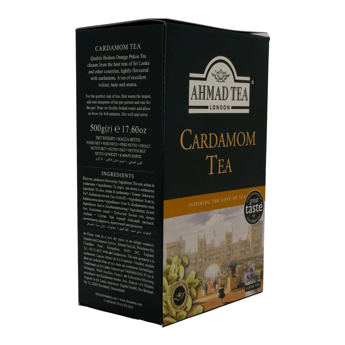 Ahmad Tea Cardamom Tea | Schwarzer Tee mit Kardamom | Aromatisch & lose | 500 g