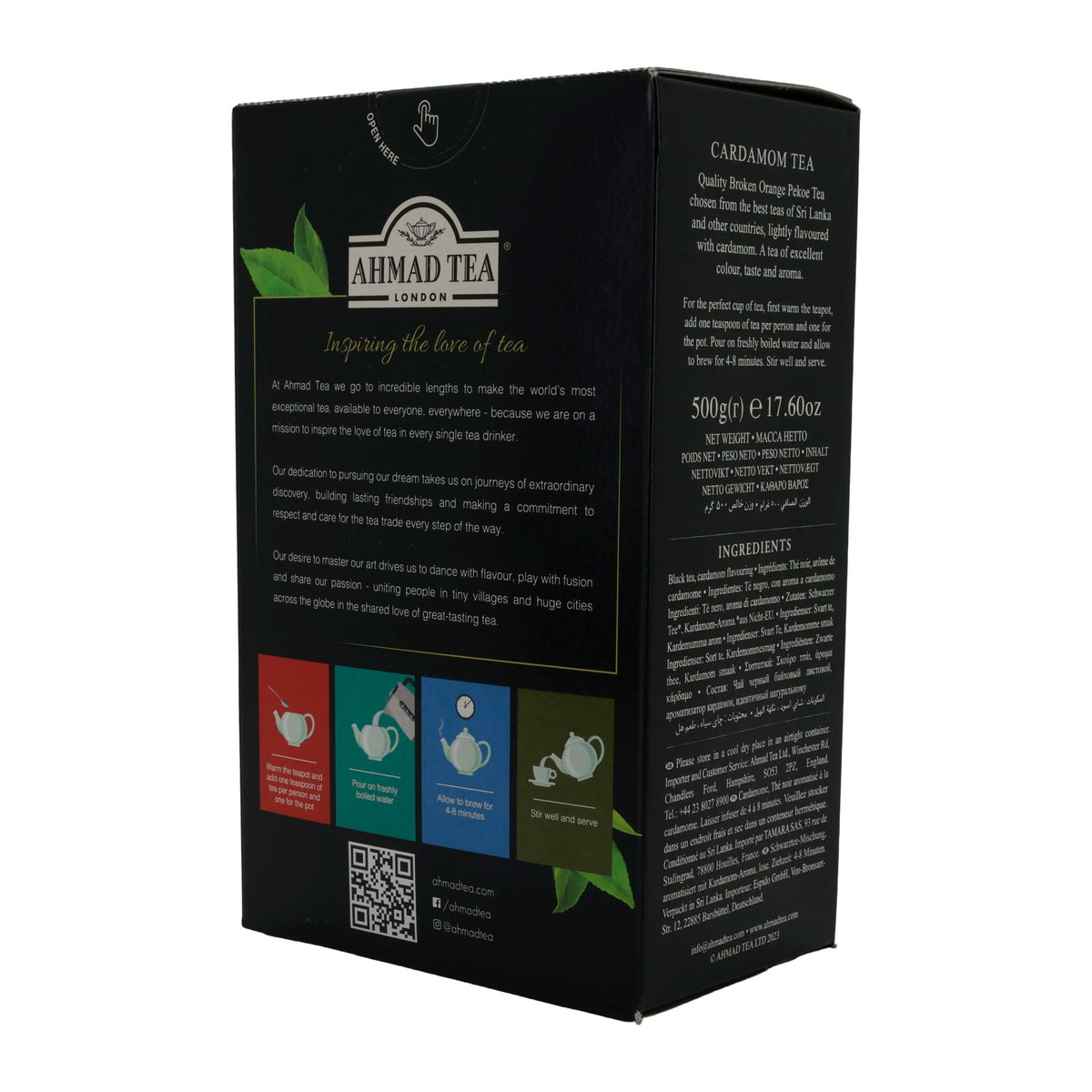 Ahmad Tea Cardamom Tea | Schwarzer Tee mit Kardamom | Aromatisch & lose | 500 g AHMAD TEA