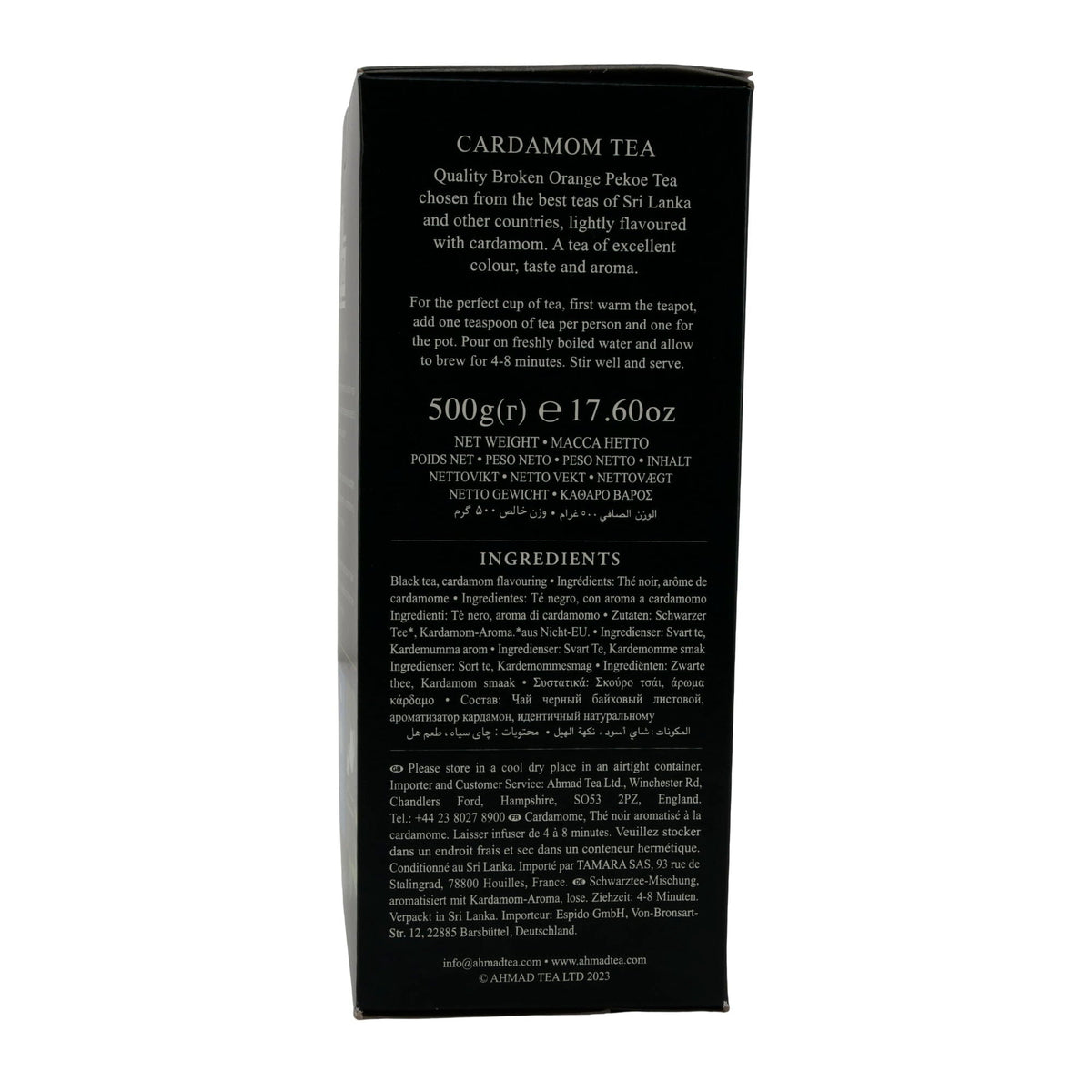Ahmad Tea Cardamom Tea | Schwarzer Tee mit Kardamom | Aromatisch & lose | 500 g AHMAD TEA
