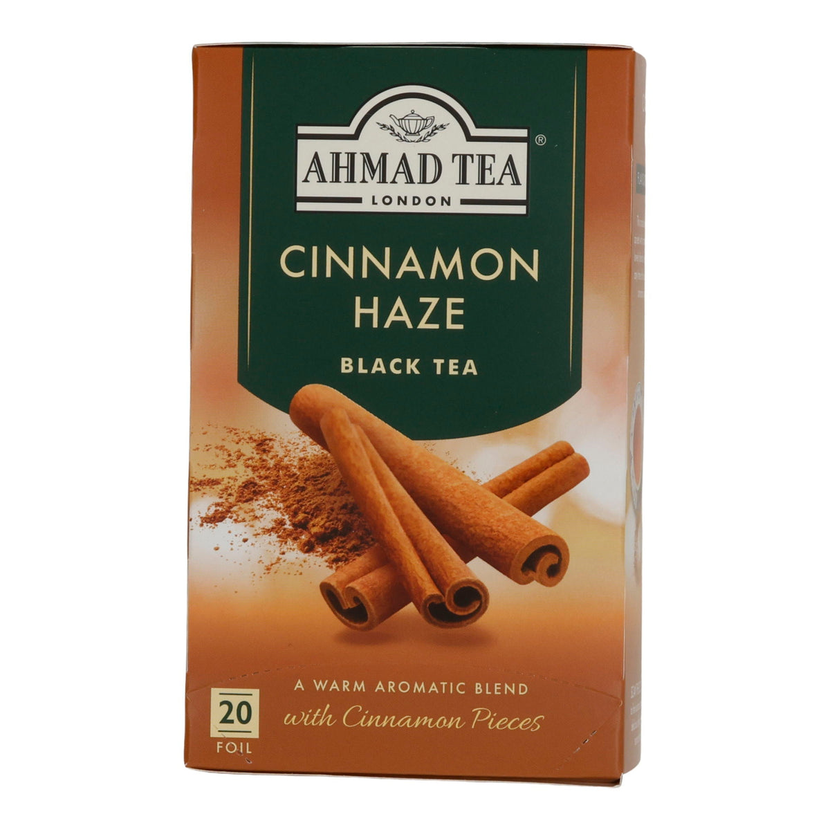Ahmad Tea Cinnamon Haze | Schwarzer Tee mit Zimt | 20 Teebeutel | Würzig & Aromatisch AHMAD TEA