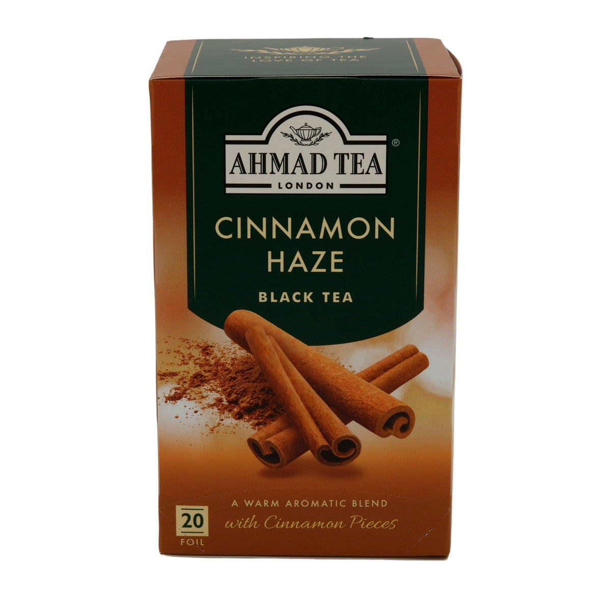 Ahmad Tea Cinnamon Haze | Schwarzer Tee mit Zimt | 20 Teebeutel | Würzig & Aromatisch