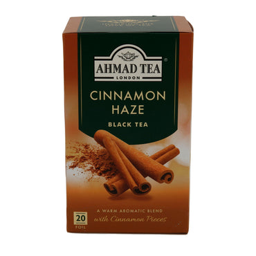 Ahmad Tea Cinnamon Haze | Schwarzer Tee mit Zimt | 20 Teebeutel | Würzig & Aromatisch AHMAD TEA