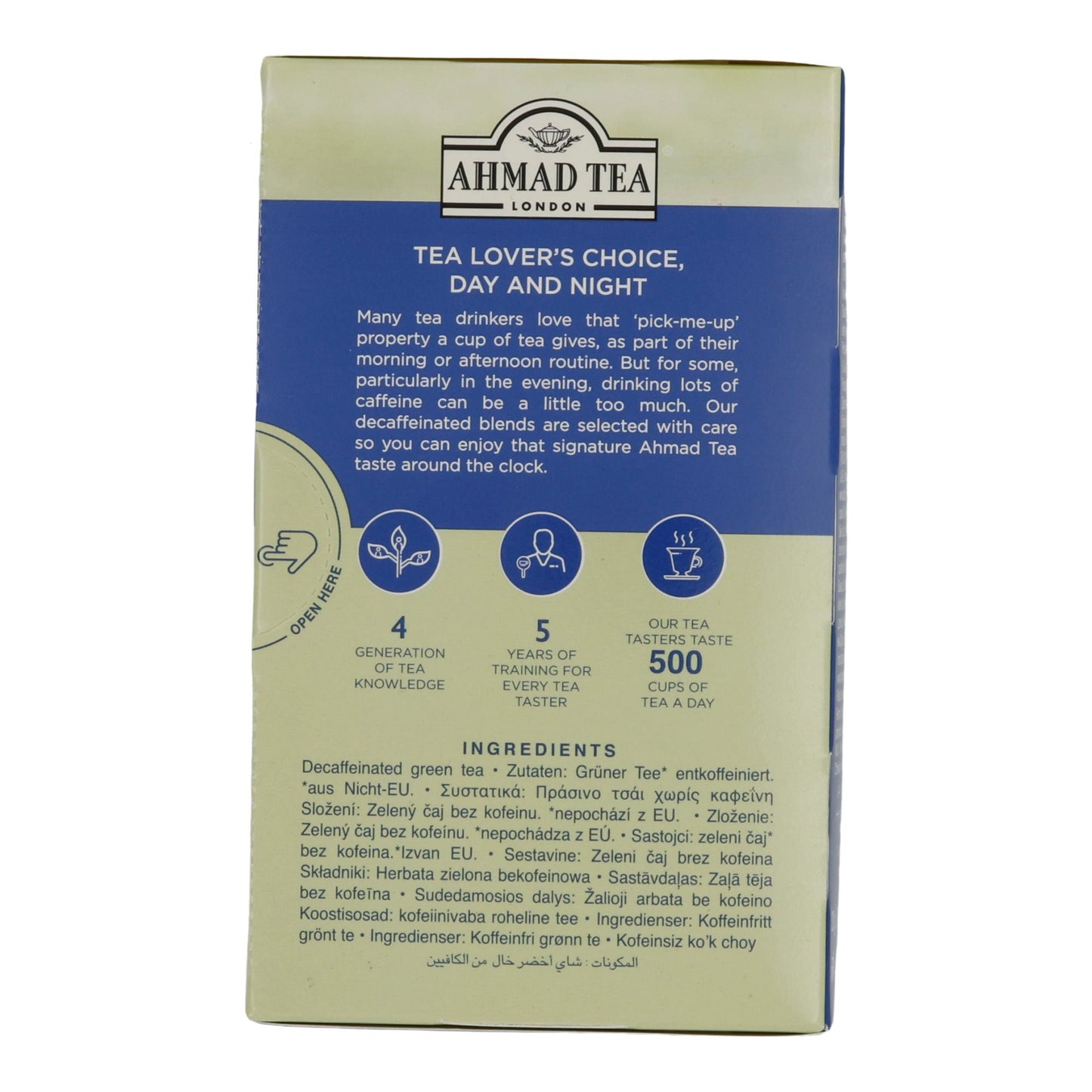 6x20 bustine di tè verde decaffeinato in alluminio, Ahmad Tea