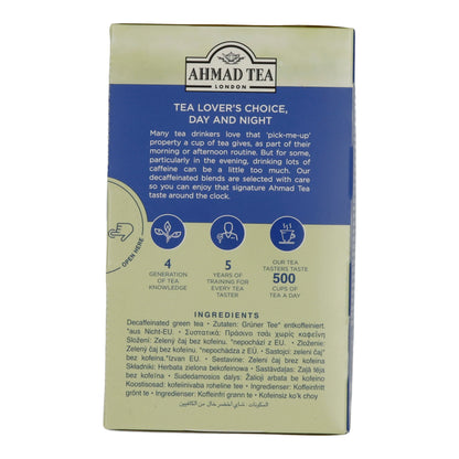 6x20 bustine di tè verde decaffeinato in alluminio, Ahmad Tea