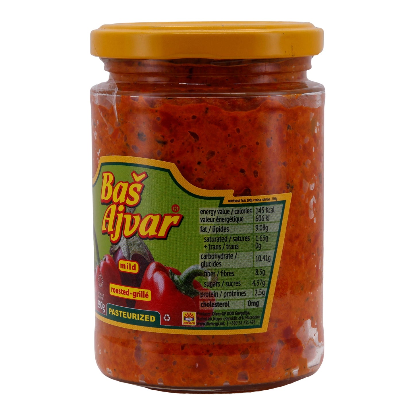 Ajvar Baš | Dolce | Pasta di peperoni con peperoni grigliati, tradizionale e versatile | 290 g