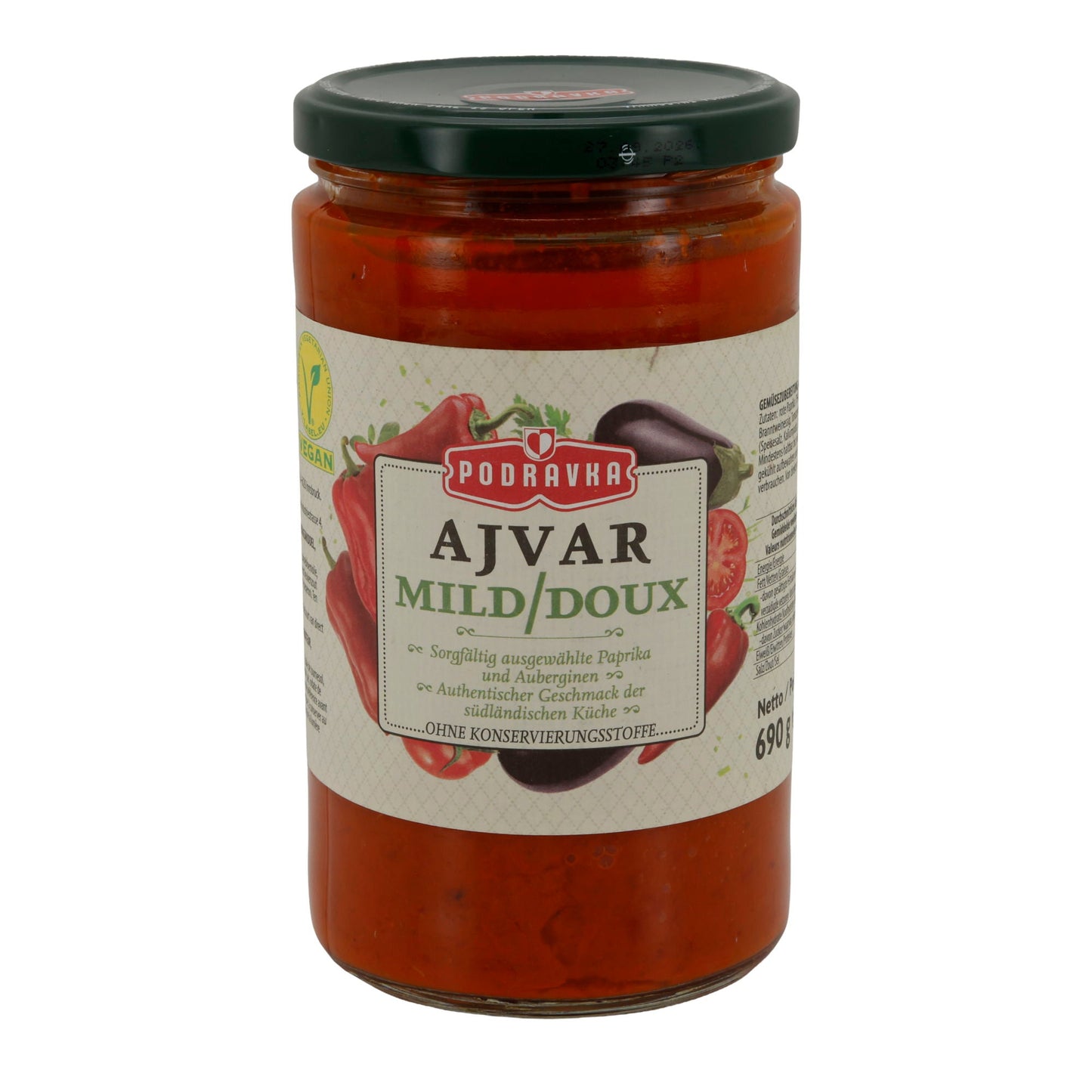 Ajvar Podravka | Aufstrich | mild | 690 g