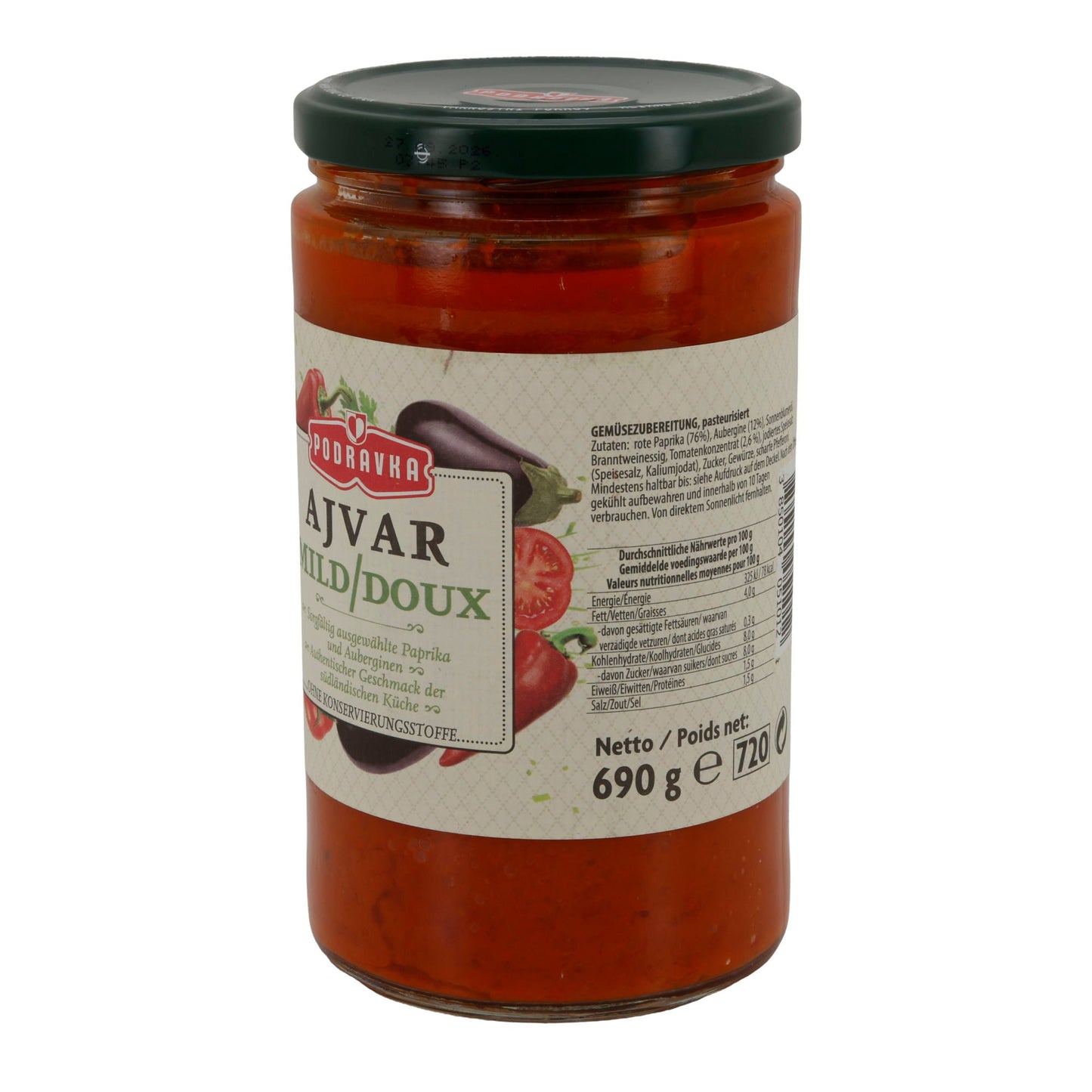 Ajvar Podravka | Aufstrich | mild | 690 g