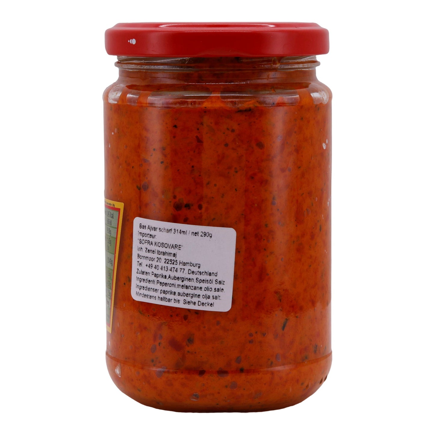 Ajvar scharf Baš | Paprikapaste mit gegrillten Paprika | aromatisch und würzig | 290 g