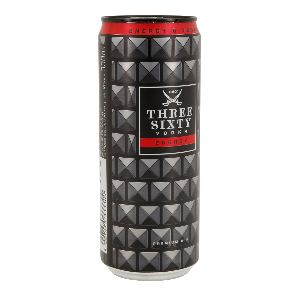 Alkoholisches Mischgetränk Three Sixty Vodka | Energy | 10 % vol | 0,33 l Dose Three Sixty