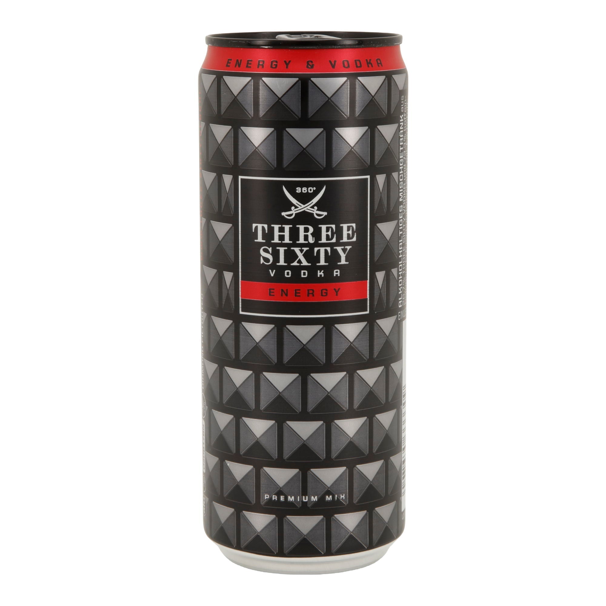 Alkoholisches Mischgetränk Three Sixty Vodka | Energy | 10 % vol | 0,33 l Dose Three Sixty