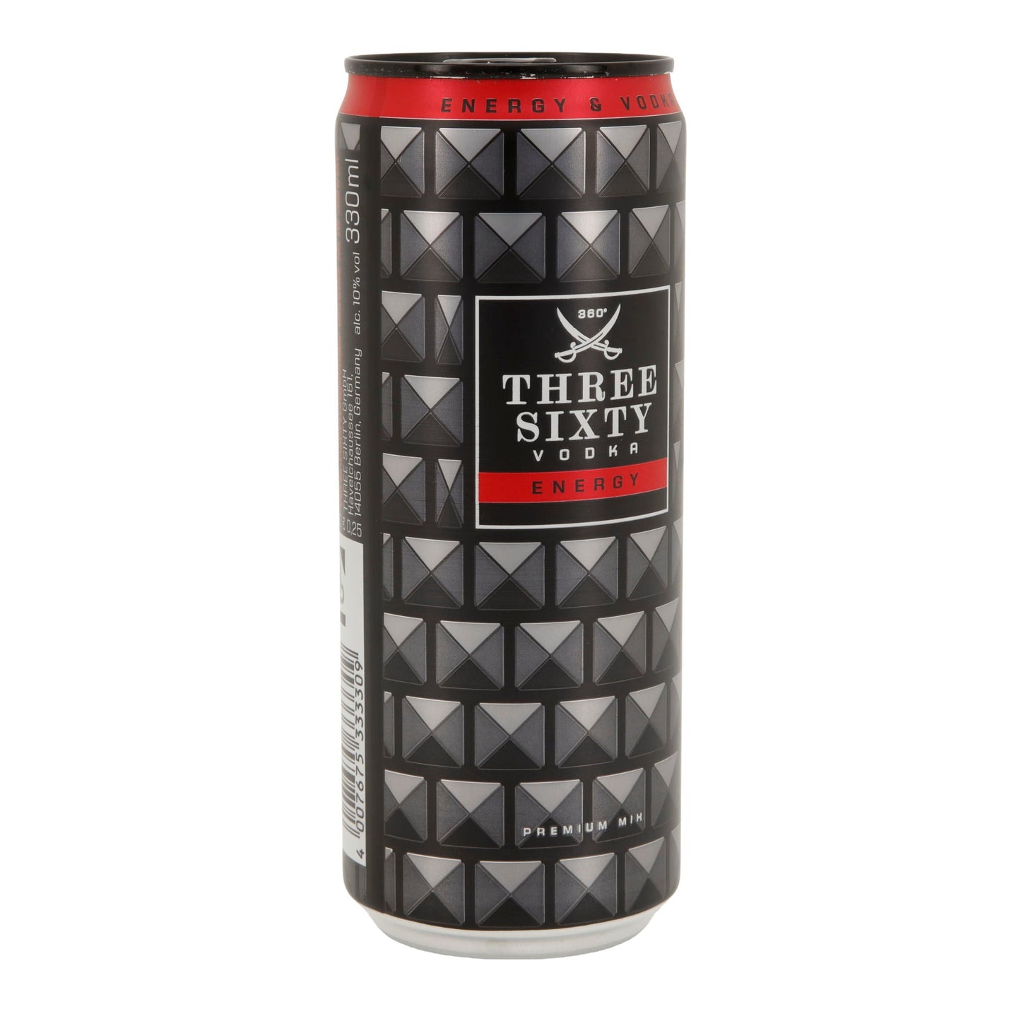 Alkoholisches Mischgetränk Three Sixty Vodka | Energy | 10 % vol | 0,33 l Dose