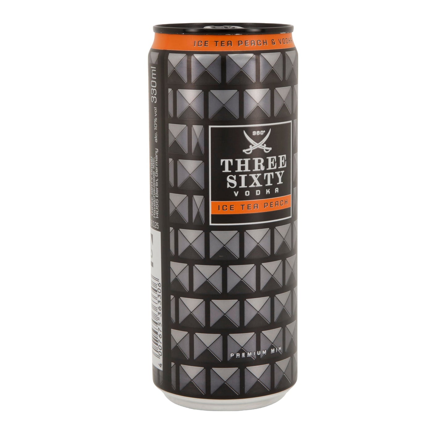 Alkoholisches Mischgetränk Three Sixty Vodka | Ice Tea Peach | 10 % vol | 0,33 l Dose