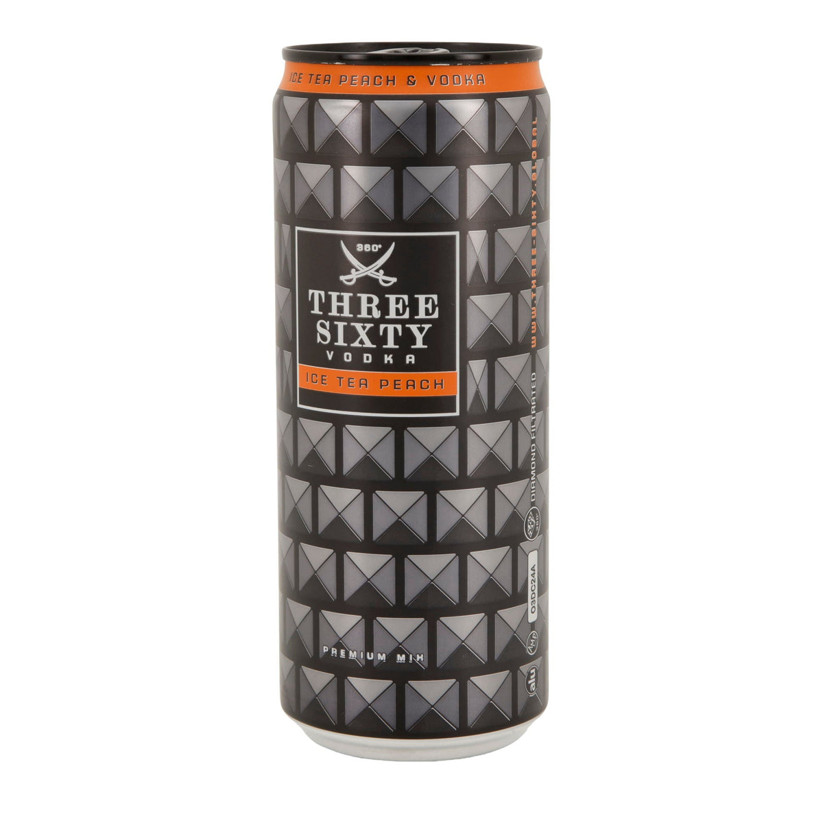 Alkoholisches Mischgetränk Three Sixty Vodka | Ice Tea Peach | 10 % vol | 0,33 l Dose Three Sixty