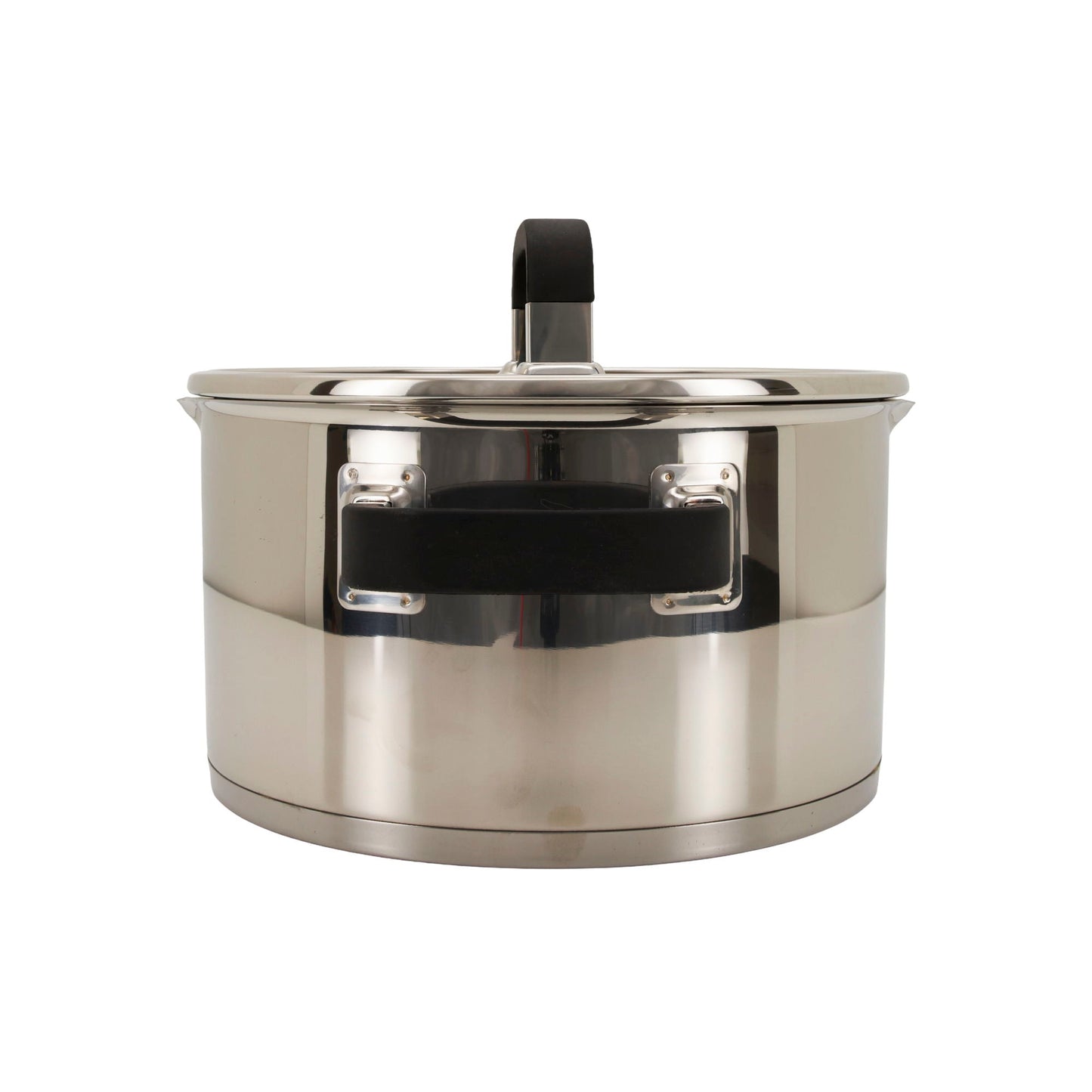 Almina Edelstahl Kochtopf – 22 cm, 4,5 Liter – Induktionsgeeignet mit Glasdeckel