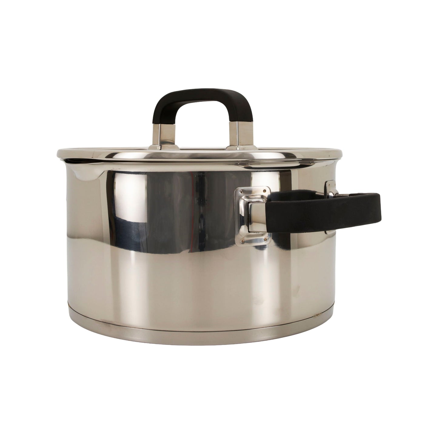 Almina Edelstahl Kochtopf – 22 cm, 4,5 Liter – Induktionsgeeignet mit Glasdeckel