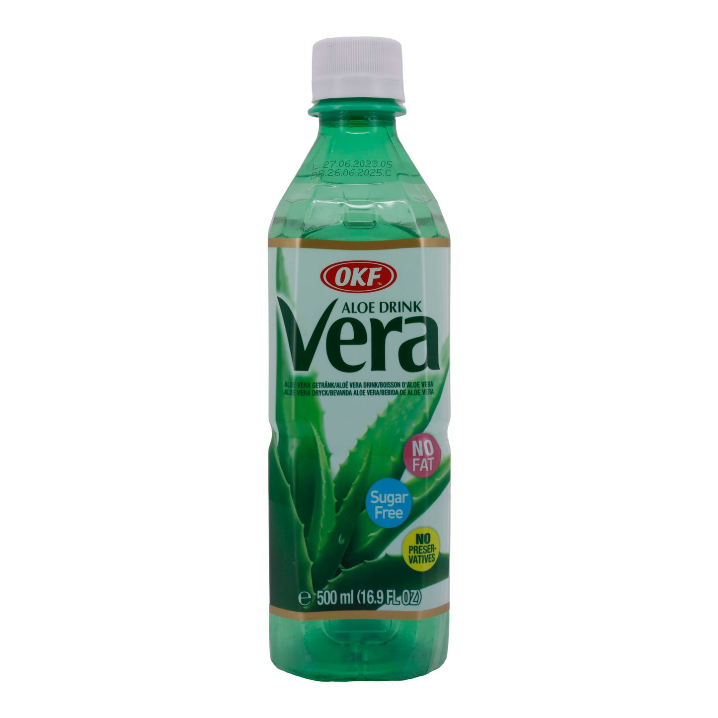 Bevanda Aloe Vera OKF | Aloe Drink Vera | Senza zucchero, rinfrescante, senza grassi | 500 ml