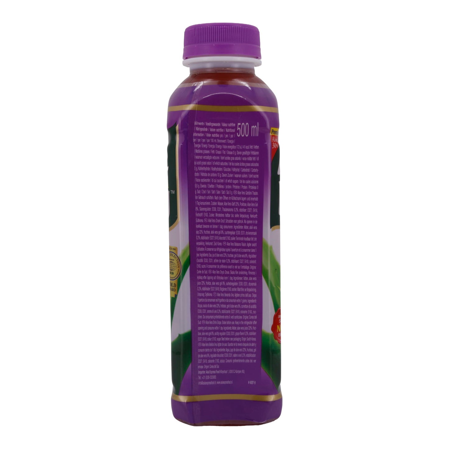 Aloe Vera Drink OKF | Aloe Vera King Grape | Erfrischend, Traubengeschmack, 30% Aloe Vera | 500 ml