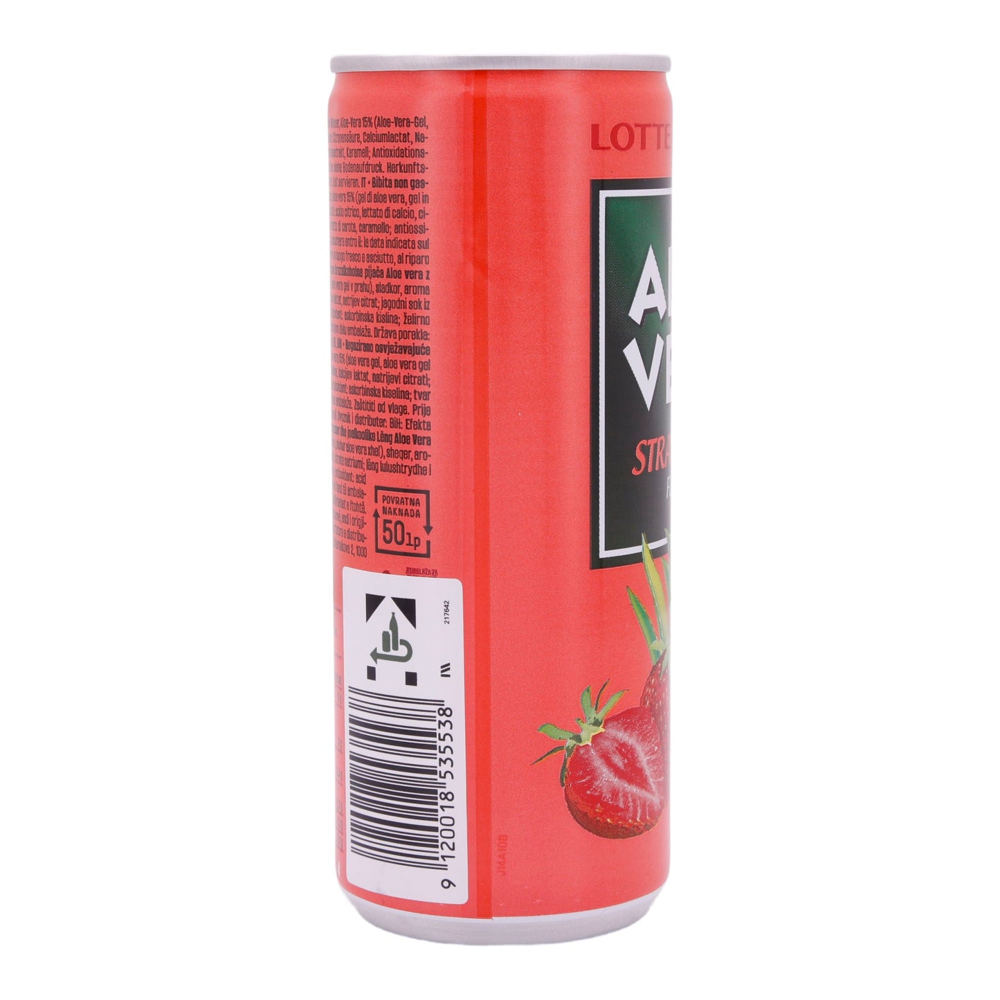 Aloe Vera Getränk Lotte | Erdbeere | Fruchtig & erfrischend | 240 ml