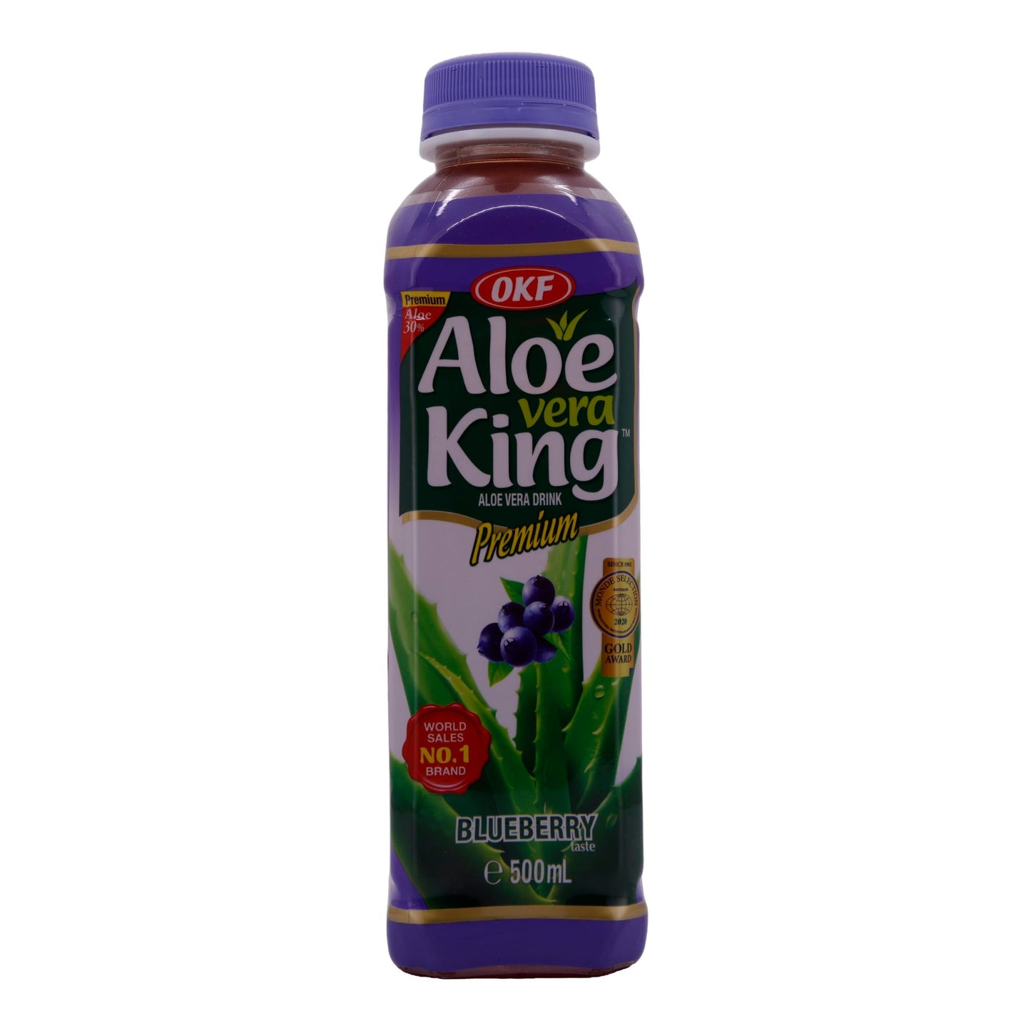 Aloe Vera King Drink OKF | Bevanda rinfrescante | Al gusto di mirtillo | 500ml