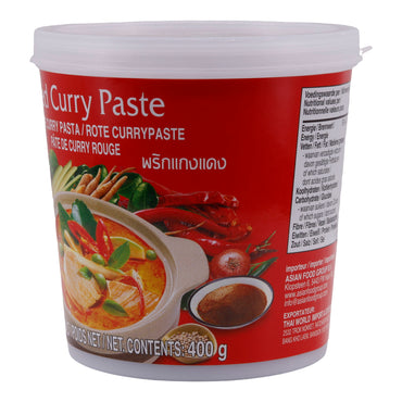 Curry Pasta Cock Brand| Rode Curry Pasta | Intensief, authentiek, Aziatisch | 400 g