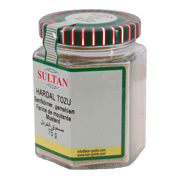 Sultan Hardal Tozu - Ground Mustard Seeds, 75 g Glass 