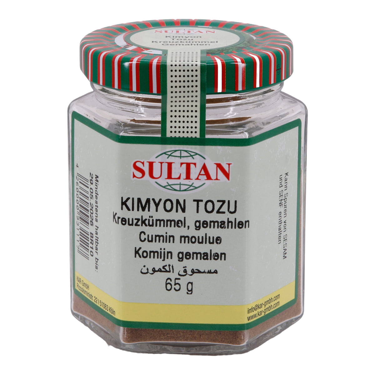 Kreuzkümmel Sultan | Kimyon Tozu | Gemahlen | 65 g Glas SULTAN