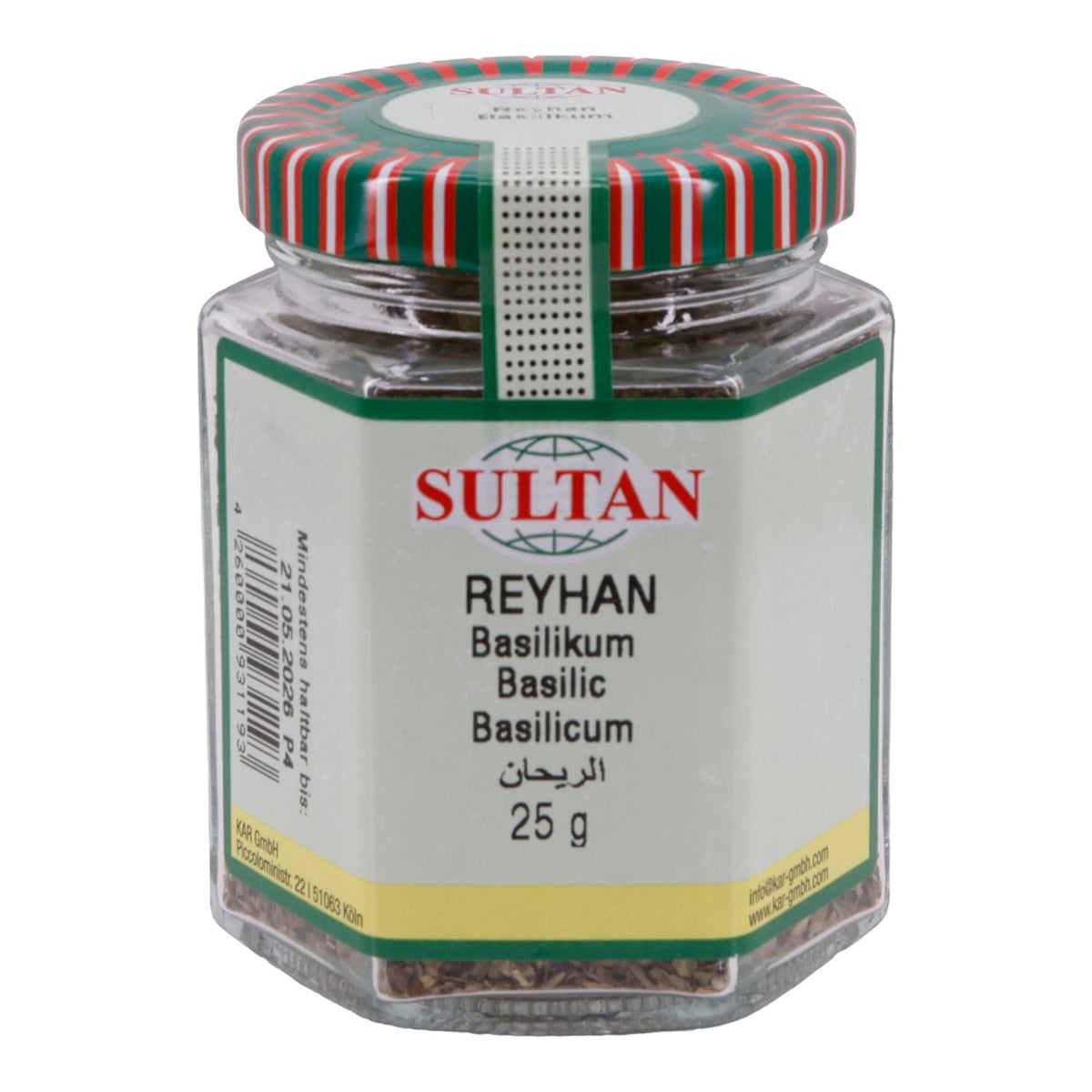 Gewürz Sultan | Basilikum | Getrocknet | 25 g Glas