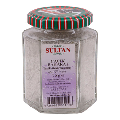 Kruidenmix Sultan | Kruiden | Tzaziki-kruidenmix Cacik Baharat | 75 g Glas